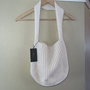 New ▶️ Forth & Nomad ◀️ Cream Knit Tote Bag